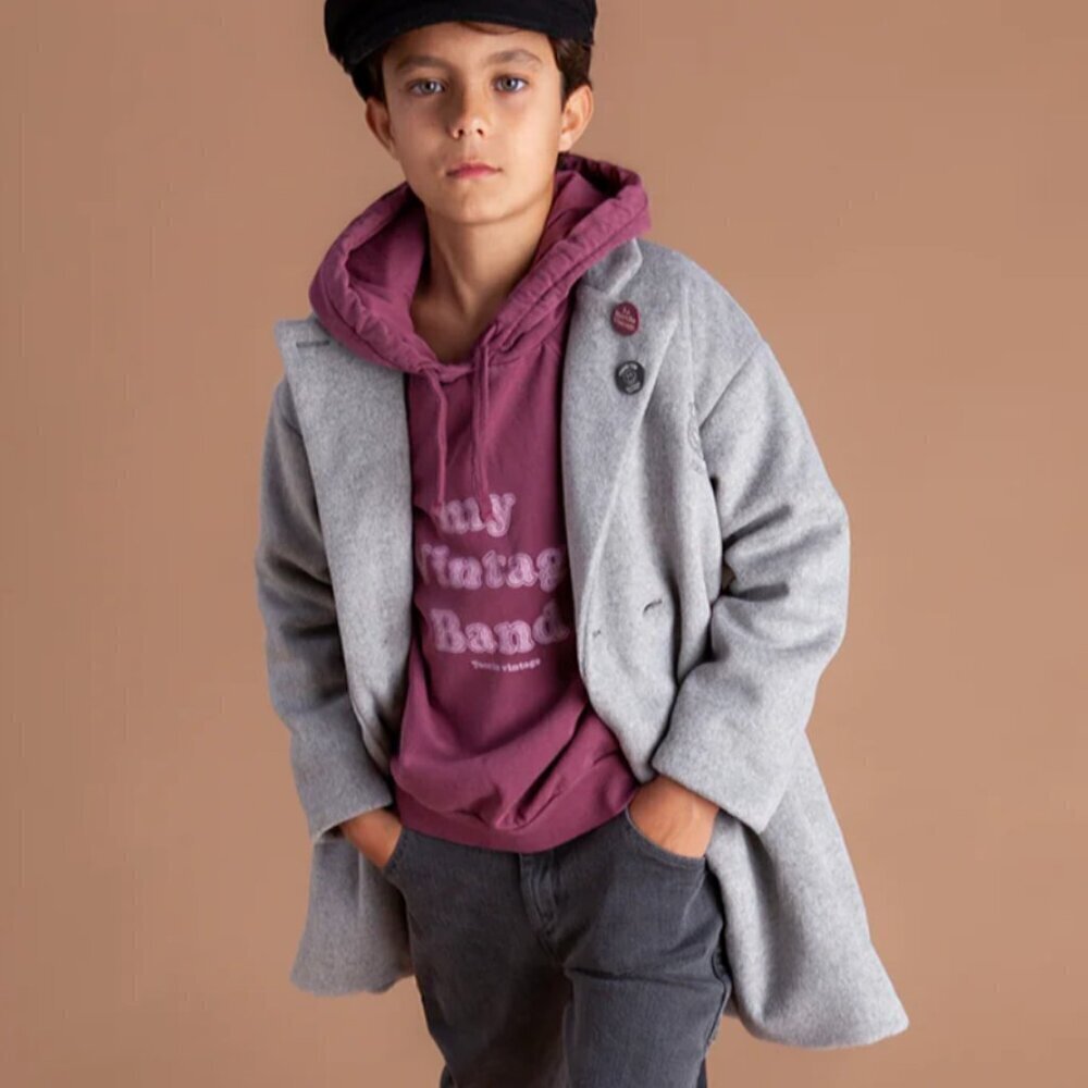 Tocoto Vintage Hooded Sweatshirt "Vintage Band" Size 14 Organic Cotton Unisex